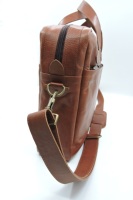 Sac messager en cuir véritable avec rivets, durable, imperméable, bandoulière réglable pour homme - Style vintage tendance 3L+