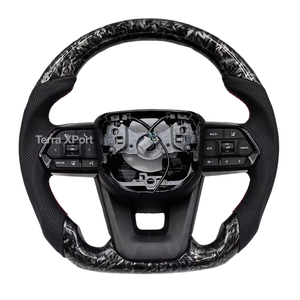Volant en cuir en fibre de carbone forgé utilisé pour Toyota GR Yaris RAV4 Innova Vitz Supra MK5 A90 Axio Crown 4Runner Prius - Product Image 2