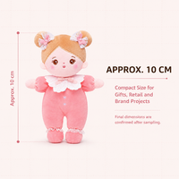 Peluche personnalisée de 10 cm, costume d'animal rose, adorable mini personnage en peluche, jouet OEM ODM, vente en gros, cadeau