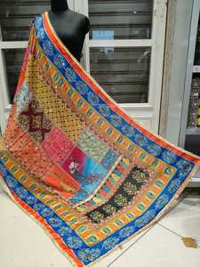 2025 Ethnic Embroidered Mirror Work Shawls Kutch Tribal Antique Indian Pakistani Women Shawls <b>Vintage</b> Indian Banjara Shawls - Product Image 5