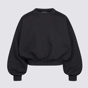 Sweat-shirt à col rond surdimensionné unisexe Coupe ample 100% coton Hiver Brodé Teint uni Haute qualité Casual Streetwear - Product Image 2