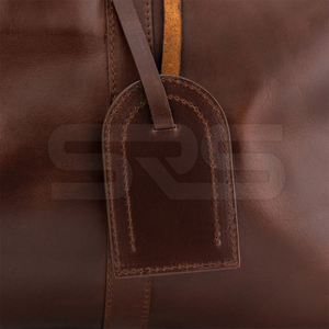Sac de voyage de luxe en cuir végétalien Option de voyage durable Sac de voyage en toile et cuir avec service OEM élégant - Product Image 6