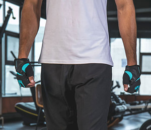 Custom logo Half finger Gym Fitness Gloves <b>Foam</b> <b>Padding</b> Bodybuilding Training Palm Protection Cross-fit Weightlifting Gloves - Product Image 3