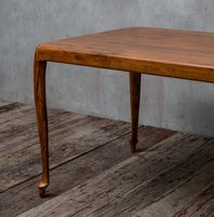 Table à manger rectangulaire minimaliste en placage de noyer Table basse rétro en bois massif pour le salon et le salon