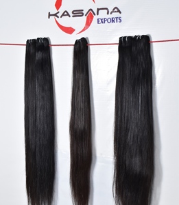 Wholesale <b>Cheap</b> Indian Virgin Human Hair <b>Extensions</b> Cuticle Aligned Raw Temple Double Weft Processing Natural Loose Deep Wave - Product Image 1