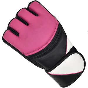 2025 Gants de boxe professionnels de haute qualité Service OEM Gants en cuir MMA demi-doigt avec logo personnalisé - Product Image 4