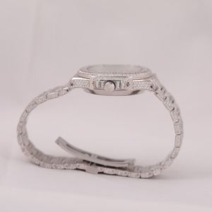 Montre de luxe personnalisée Iced Out VVS Moissanite Diamond Watch Hip Hop Mechanical Watch for Business Gifting Propose from India - Product Image 4