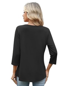 Blusas de Verano para Mujer, Camisetas de Manga Corta Dolman, Moda 2025, Cuello Redondo, Ropa - Product Image 4