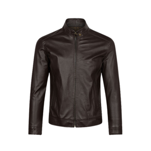 Suministro de fábrica Chaqueta de cuero genuino Hombres Material de cuero puro Diseño personalizado - Product Image 3