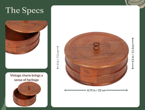 หม้อตุ๋นทำจากไม้สไตล์วินเทจทำด้วยมือแบบพรีเมี่ยมหม้อร้อนสำหรับเครื่องครัวเครื่องครัวเครื่องครัวของขวัญ - Product Image 3