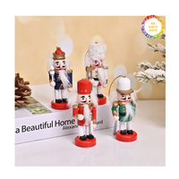 Ensemble de soldat casse-noisette de Noël en bois du Vietnam belle décoration de collection pour l'affichage du festival et les cadeaux