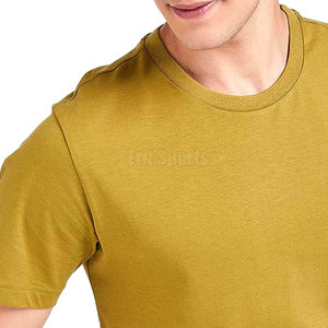 Camisetas de Cuello Redondo para Hombre, de Verano, Casuales, de Primera Calidad, 100% Algodón, Sólidas, Transpirables, Ecológicas, de Manga Corta - Product Image 5