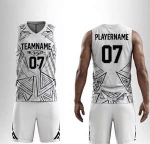 Ensemble d'uniformes de basket-ball personnalisés pour hommes et jeunes, maillot blanc personnalisé avec nom, numéro et logo d'équipe, ensembles d'uniformes - Product Image 5