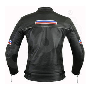 Chaqueta de Motociclista de Cuero Genuino para Hombre, Estilo Vintage, con Protección de Armadura CE, Impermeable y Transpirable, Diseño Personalizable - Product Image 6
