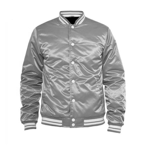 Customized Logo Printed Outerwear <b>Bomber</b> <b>Jacket</b> for <b>men</b> Street Wear Satin Button Waterproof <b>Varsity</b> College Baseball <b>Jacket</b> - Product Image 1