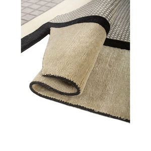 Aiwl-3072 <b>Boho</b> Style Geometric & Abstract Pattern Hand Knotted Wool <b>Rug</b> in Grey & Black for Home-for Living Room Bedroom Hallway - Product Image 2