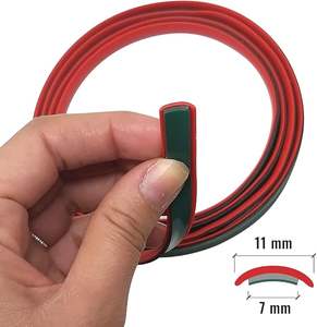 Universal 11 mm X 7 m ROJO Protector Adhesivo Perfil Rueda Cubierta para Ruedas de Coche - Product Image 2