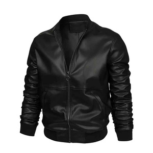 Nouvelle veste en cuir noir pour homme Look chaud et élégant Dernières tendances de la mode Mind Slim Fit Design unique Best-seller Veste en cuir - Product Image 1