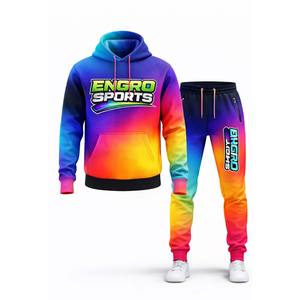 Proveedor de Sudaderas al por Mayor, Conjuntos Deportivos para Hombre con Degradado, 2 Piezas, Fabricante de Sudaderas de Alta Calidad en Pakistán, Pantalones con Degradado - Product Image 2