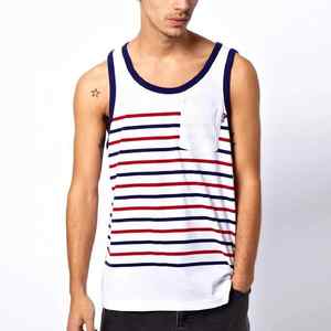 Bas quantité minimale de commande personnalisé hommes été Gym Stringer coton Jersey débardeur chaîne musculation entraînement hommes débardeurs - Product Image 3