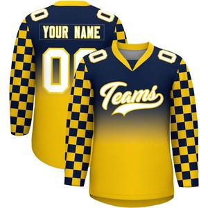 Uniforme d'équipe professionnelle OEM tissu en polyester durable et respirant à séchage rapide conception personnalisée maillots de hockey sur glace - Product Image 1