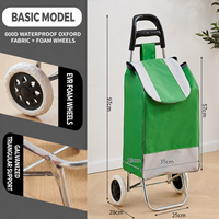 Sac à provisions pour légumes de magasin de supermarché personnalisé chariot de chariot de courses pliable et portable mobile sac à provisions réutilisable