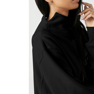 Trendy Womens Oversized Turtleneck <b>Drop</b>-shoulder Fleece Sweatshirts Long Sleeve Pullover Fall Outfits Winter Clothes - Product Image 3