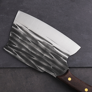 Cuchillo de cocina de carnicero de acero de alto carbono hecho a mano personalizado al por mayor mango Tang completo alta calidad OEM ODM cuchillos para rebanar carne - Product Image 4