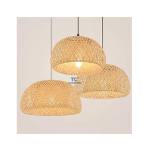 High Quality Japanese <b>Lantern</b> Bamboo Weaving Lamp Bamboo Art Bamboo Woven Chandelier Led Bedroom Balcony Pendant Light - Product Image 2