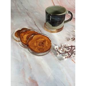 Made with Wood and <b>Epoxy</b> Resin Cup Coasters New Trending Products 2025 Handmade Handicraft Manufacturer - Product Image 5