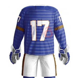 High Quality Custom Design Ice Hockey Uniforms Wholesale Sublimated Sports Team Wear 100% Polyester Breathable Anti-Bacterial - Product Image 5