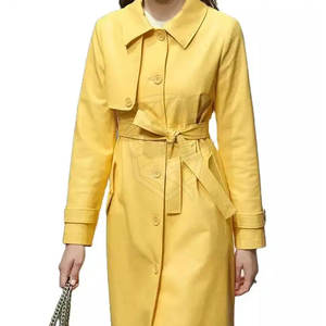 Manteau en cuir pour femme, vêtement d'extérieur tendance pour l'hiver, manches longues, manteau en cuir élégant pour adultes - Product Image 4