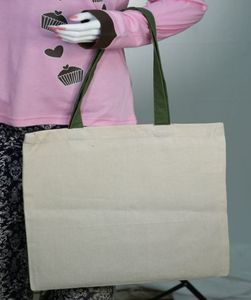 Customized Organic Cotton <b>Canvas</b> Tote <b>Bag</b> Zipper Button Closure Medium Size <b>Large</b> Capacity Eco-Friendly Reusable <b>Bag</b> Promotional - Product Image 6