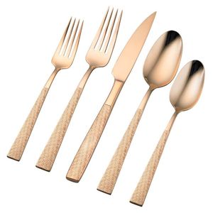 Ensemble de couverts de luxe pour restaurant, cuillère, fourchette et couteau en or, ensemble de couverts en acier inoxydable doré pour mariage - Product Image 5