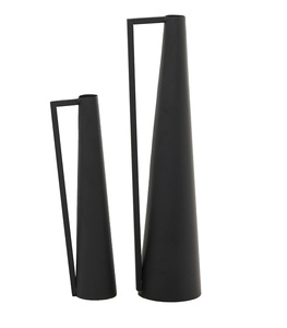 Modern Nordic Metal <b>Vase</b> Black <b>Small</b> Flower <b>Vases</b> Arrangement Flower Container Set of 2 - Product Image 1