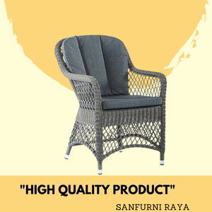 Indonesian High Quality Round Rattan Chair with Soft <b>Cushions</b> Modern Simple Outdoor Furniture Made in Indonesia - Product Image 4