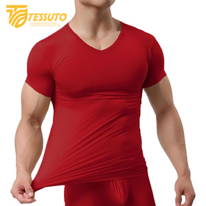 Vêtements de jogging hommes Gym Sports été léger séchage rapide à manches courtes Compression T-Shirt vêtements de course Yoga Fitness serré - Product Image 5