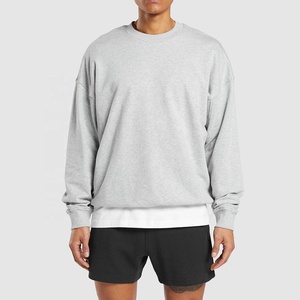 XL <b>Men's</b> 100% Cotton Crewneck Track Suit High Quality Winter Fleece Custom Digital Printing 3D Solid Sports Wear Lined - Product Image 1