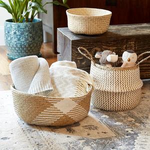 Jardinière en jonc de mer panier de rangement article de décoration d'intérieur pots de fleurs et jardinières nouveau Vietnam artisanat FBA Amazon - Product Image 4