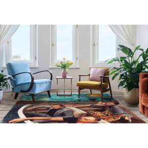 Alfombra Vibrante con Estampado de Frida Kahlo, Diseño de Artista Famosa, Adorno Personalizado para Comedor, con Pelo Suave - Product Image 4