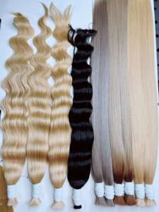 Extensiones de Cabello Humano Ondulado Profundo, Cabello Remy con Punta I, Trama Doble a Máquina, Negro Natural para Uso en Salón - Product Image 2