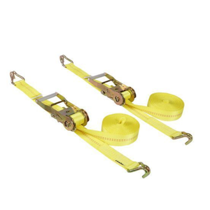 50mm Yellow Polyester Double-J Hook Ratchet Strap <b>Tie</b> <b>Down</b> for Transportation Made in Vietnam - Product Image 1