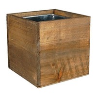 Pot Bunga Kayu Logam Bulat Warna Emas Laris Manis, Pot Tanam Lantai Dalam Ruangan, Display Taman Vintage Modern, Stand Galvanis, Grosir Rumah Tangga