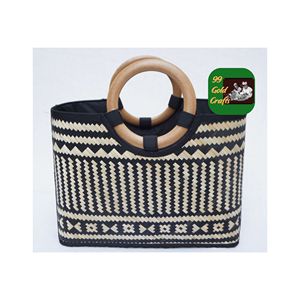 Boîte organisatrice en herbe de mer tissée à la main, pour le maquillage, les fournitures de bureau et le rangement sur étagère, style minimaliste - Product Image 1