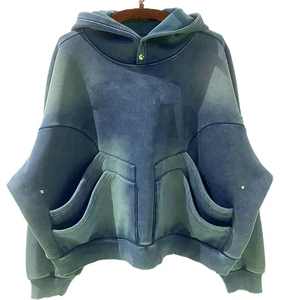 เสื้อสวมหัวมีฮู้ดสำหรับผู้ชายเสื้อซักได้สองกระเป๋าเสื้อผ้าแนวสตรีทสำหรับฤดูหนาวเสื้อผ้าลำลองผ้าฝ้าย100% ใช้ได้ทั้งชายและหญิง - Product Image 2