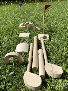 JUGUETES EDUCATIVOS DE MADERA HECHO A MANO JUEGO DE GOLF JUGUETES MINI JUEGO DE GOLF PARA NIÑOS DE LOTO AZUL VIETNAM - Product Image 4