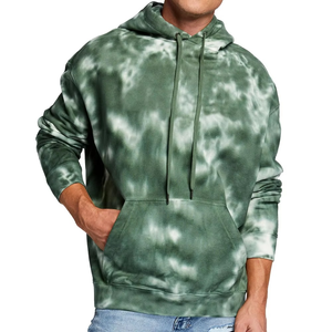 Sweat à capuche délavé à l'acide pour hommes de haute qualité Logo personnalisé basique en coton mélangé Active Wear Hiver Motif solide Technique de teinture unie - Product Image 5