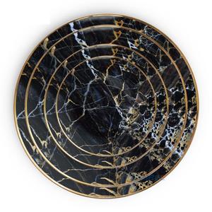 Vajilla para fiesta de bodas o Hogar, placa de cargador de acero inoxidable, acabado brillante, placa de cargador redondeada para servir alimentos - Product Image 3