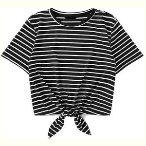 T-shirt personnalisé vierge à manches courtes de haute qualité 100% coton T-shirt de sérigraphie personnalisé pour les femmes T-shirt - Product Image 6