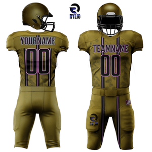 Personalizado de fútbol americano uniforme conjunto Jerseys Pantalones Tackle sarga profesional calidad equipo ropa deportiva OEM ODM al por mayor - Product Image 2